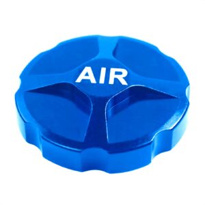 aleoed bicycle front fork cover suspension cap air gas shoulder cover aluminum alloy protector parts for mountain bike road bike mtb(blue)