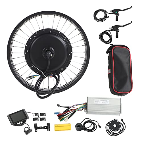 20 Inch Snow Bike Conversion Motor Kit, Electric Bicycle Conversion Kit, 72V 3000V Rear Drive Rotary Flywheel KT LCD8H Display