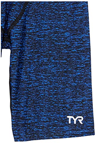 TYR Boys' Standard Durafast Elite Jammer Swimsuit, Blue Lapped, 22