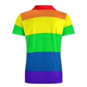 Ykklima Gay Pride LGBT Rainbow Flag Pattern Mens Polo Shirts Short Sleeve Moisture Wicking Fashion Shirt for Men