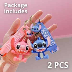 YARRD 2PCS Murine And Angel Keychain Cartoon Key Chains for Kids Girls Boys Keychain Gift for Birthday Christmas New Year Cartoon Couple Keychain for Keys Bag Phone Backpack