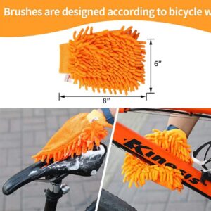 NA 8 Pieces Precision Bicycle Cleaning Brush Tool, Bike Cleaning Kit Including Bicycle Chain Scrubber, Suitable for Mountain, Road, City, Hybrid,BMX Bike and Folding Bike