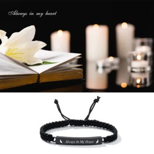 zeqingjw 2 Pack Cremation Memorial Urn Bracelet Adjustable Urn Bracelet for Ashes for Women Men Braided Bracelets Memorial Bracelets for Human Pet Ashes (Customize)