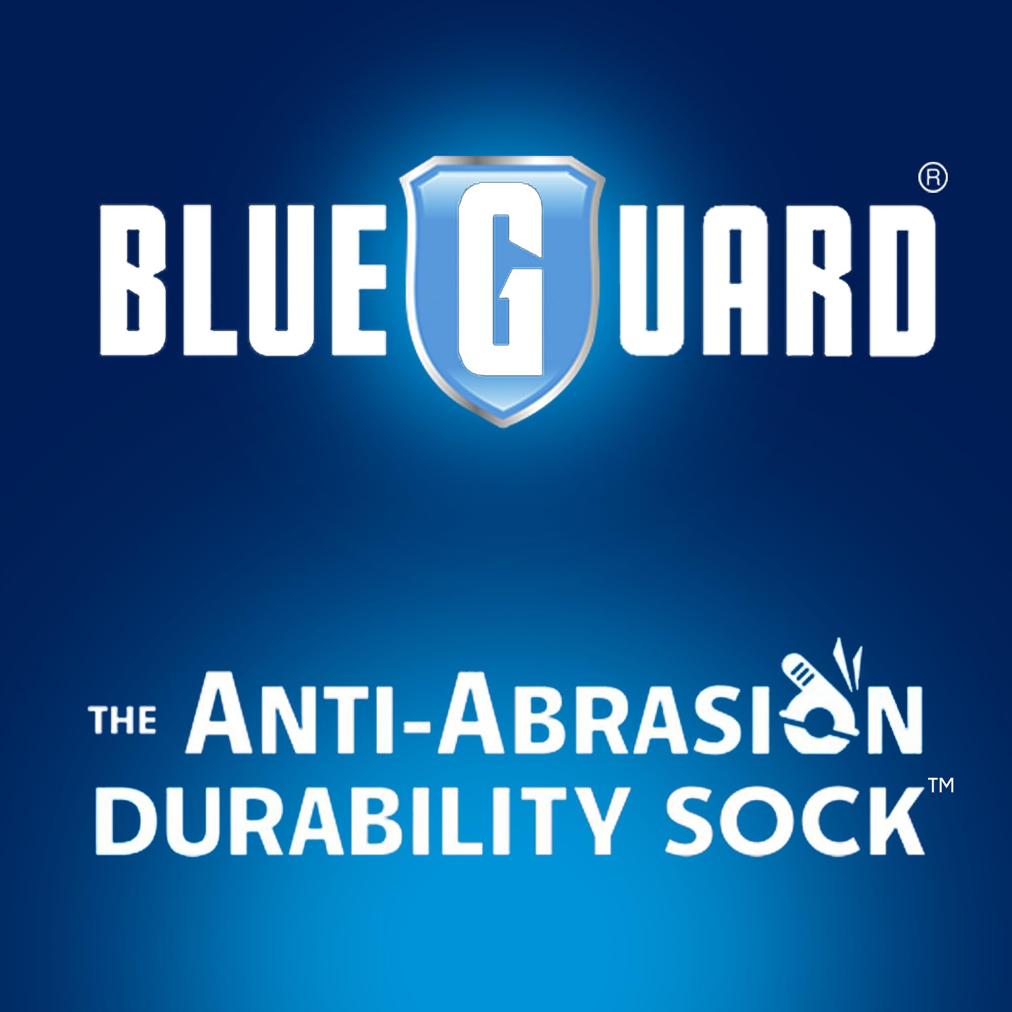 Blueguard - 3 Pack Mens Heavy Duty Cotton Durable Work Socks with Arch Support (13-15, Blue)