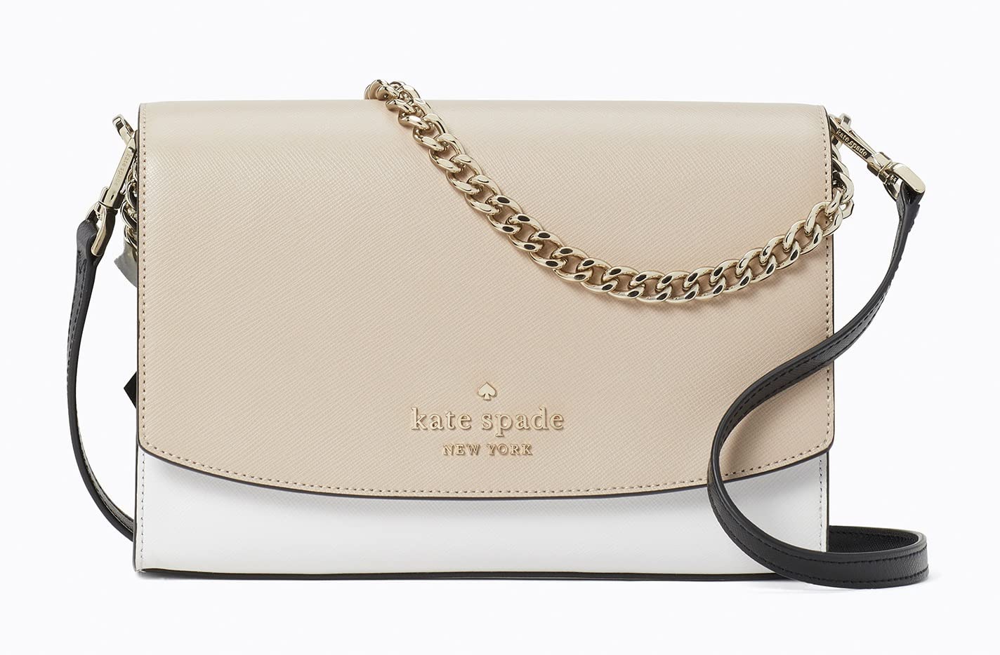 Kate Spade Carson Convertible Crossbody Handbag With Card Case (Warm beige)