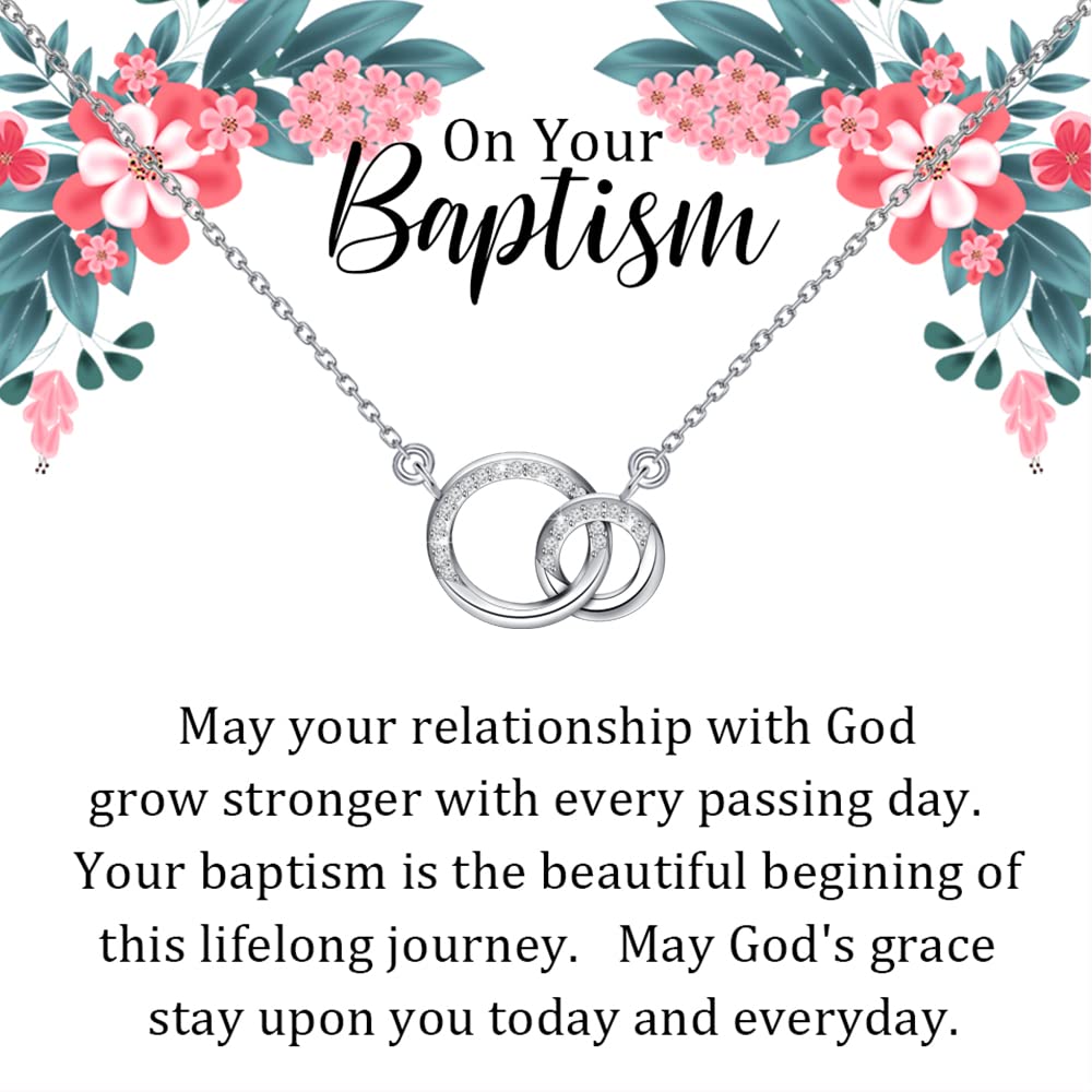 TGBJE Baptism Gifts On Your Baptism Necklace Catholic Gifts Christian Gifts Religious Gift First Communion Gifts (on your baptism)