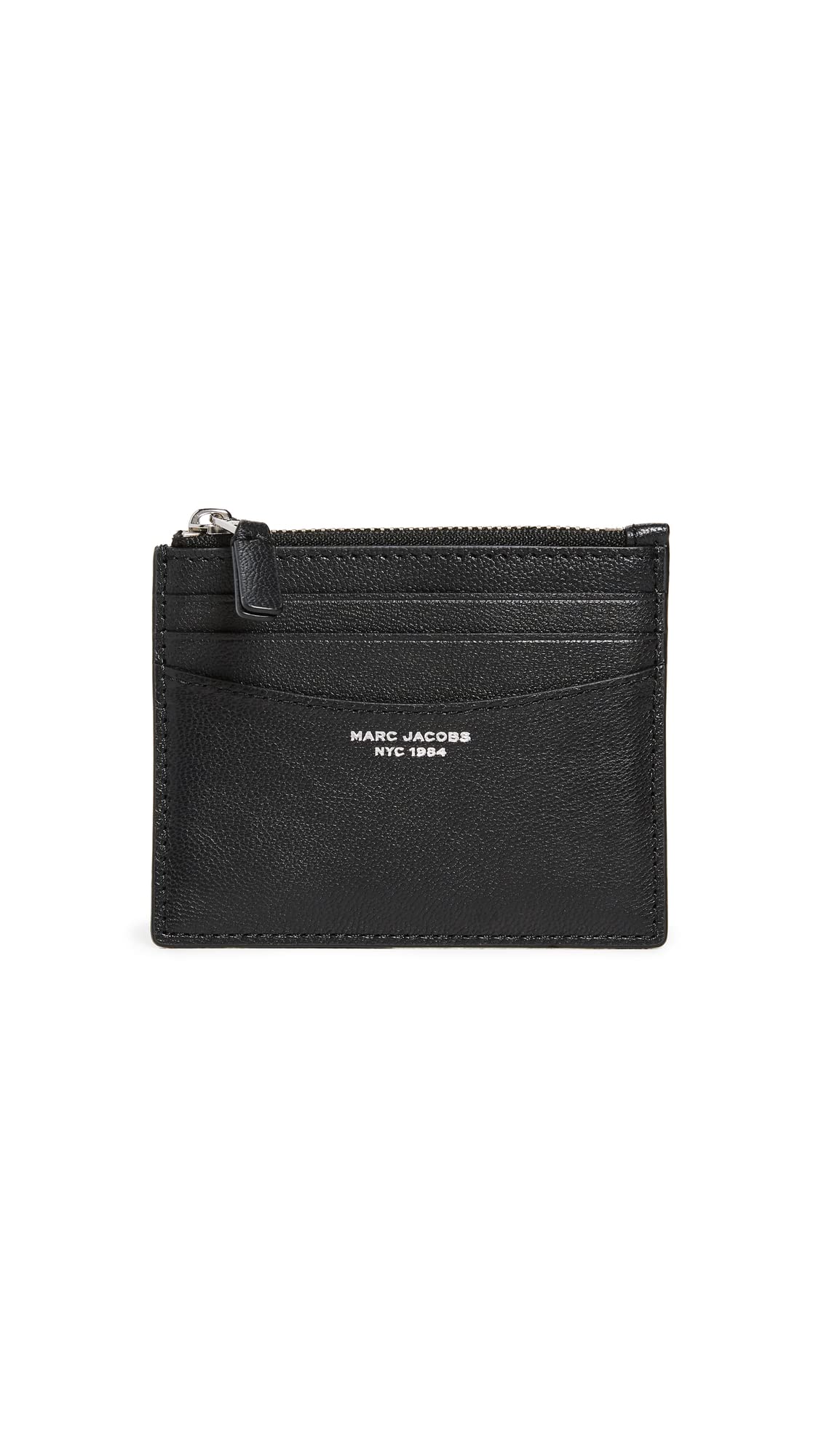 Marc Jacobs Women's The Slim 84 Zip Card Case, Black, One Size