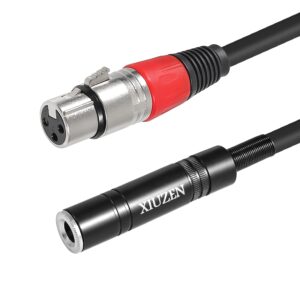 XIUZEN XLR Female to 1/4 Inch Cable, Balanced 3 Pin Female XLR to Female Quarter inch(6.35mm) TRS Stereo Jack Audio Adapter Connector Interconnect Cable -1.5 feet