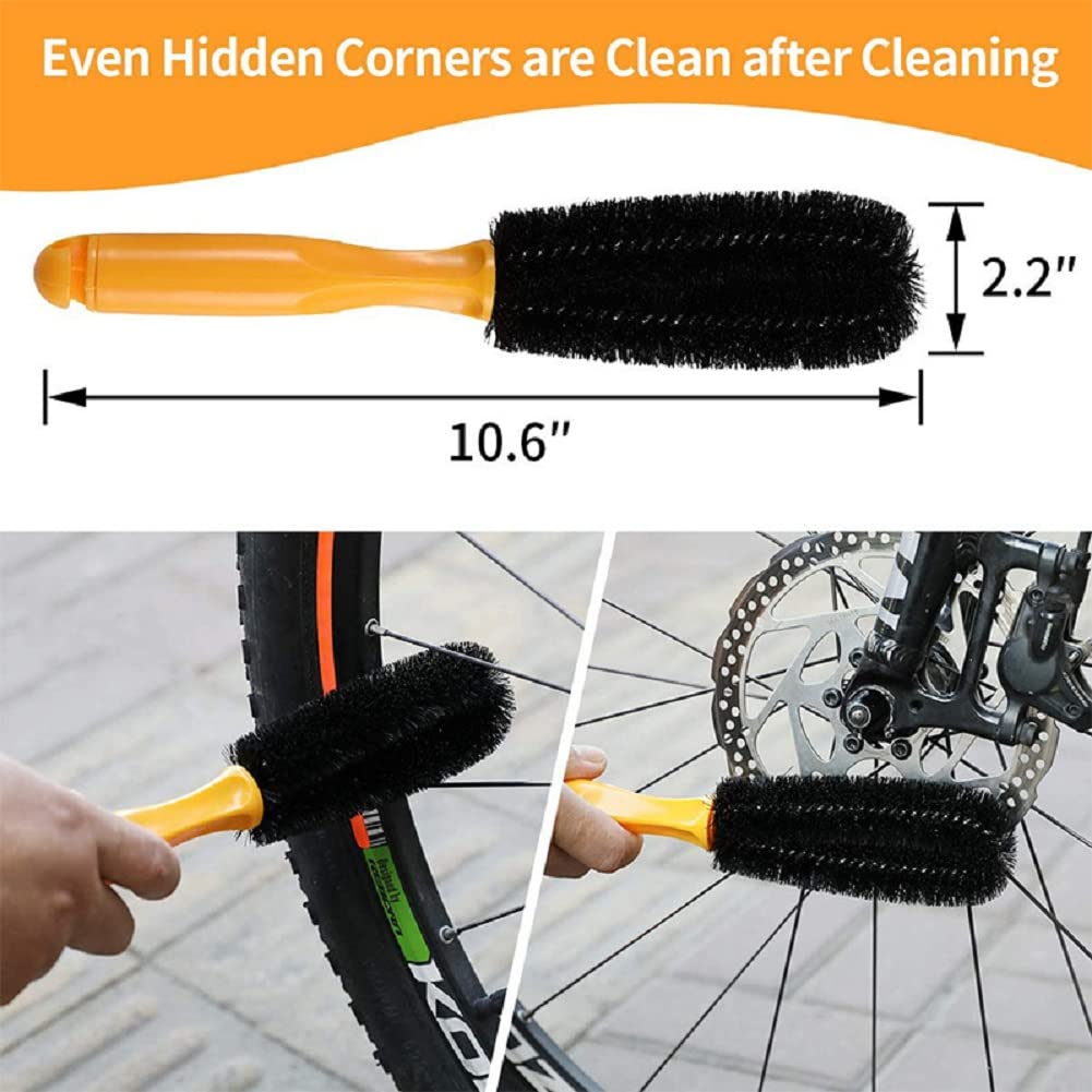 NA 8 Pieces Precision Bicycle Cleaning Brush Tool, Bike Cleaning Kit Including Bicycle Chain Scrubber, Suitable for Mountain, Road, City, Hybrid,BMX Bike and Folding Bike