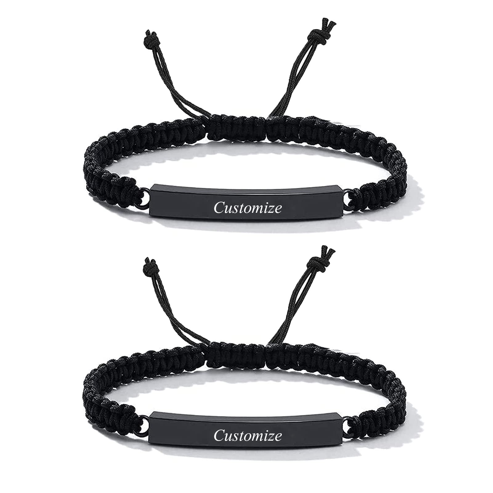 zeqingjw 2 Pack Cremation Memorial Urn Bracelet Adjustable Urn Bracelet for Ashes for Women Men Braided Bracelets Memorial Bracelets for Human Pet Ashes (Customize)