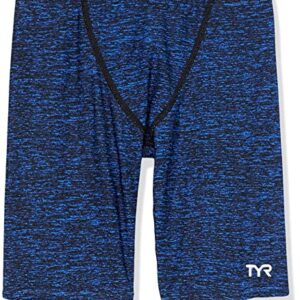 TYR Boys' Standard Durafast Elite Jammer Swimsuit, Blue Lapped, 22