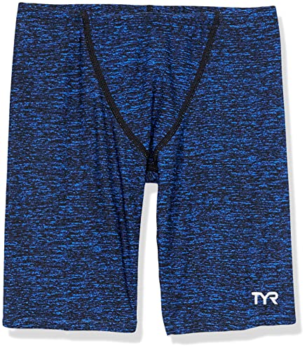 TYR Boys' Standard Durafast Elite Jammer Swimsuit, Blue Lapped, 22