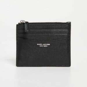 Marc Jacobs Women's The Slim 84 Zip Card Case, Black, One Size