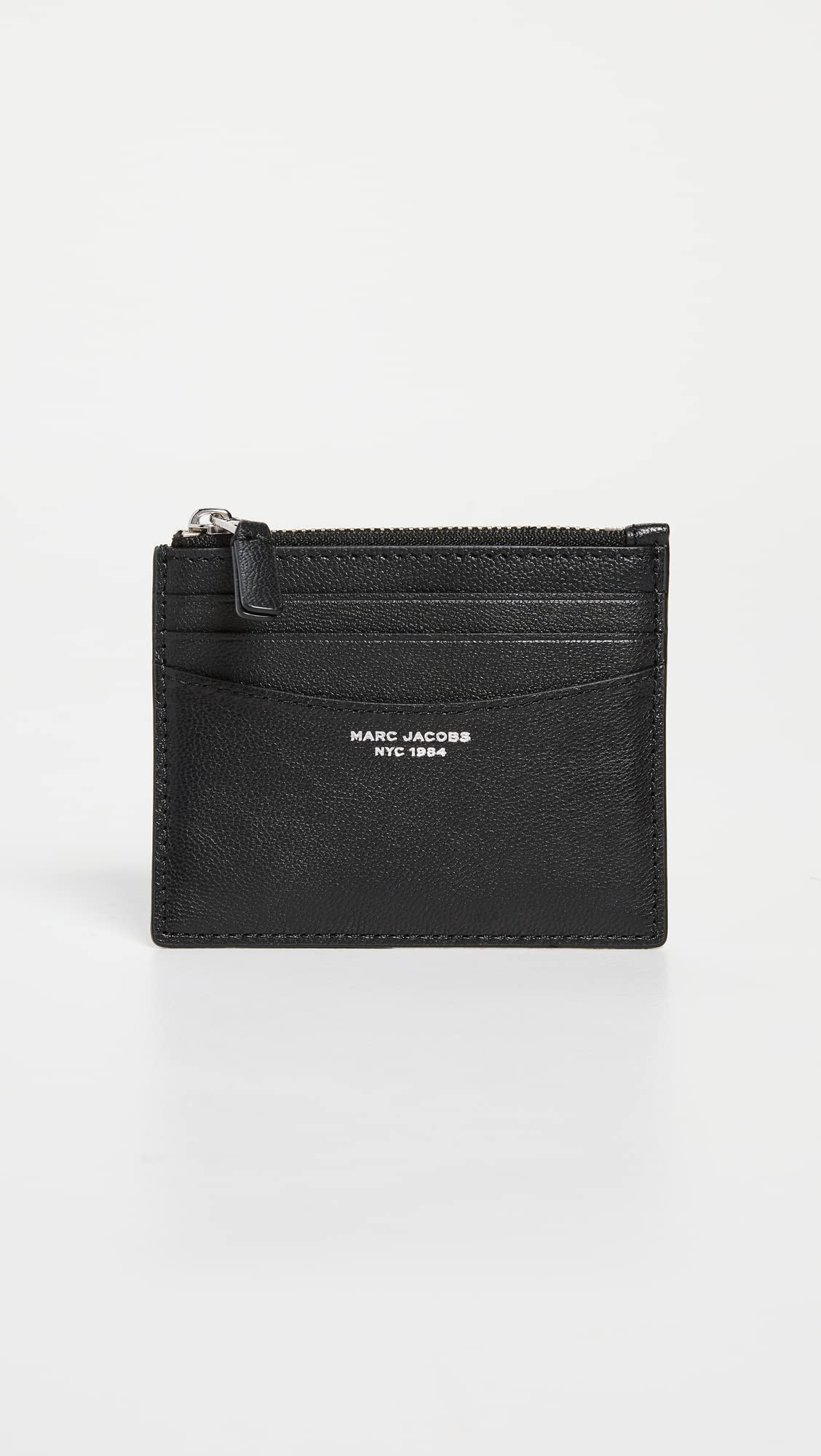 Marc Jacobs Women's The Slim 84 Zip Card Case, Black, One Size