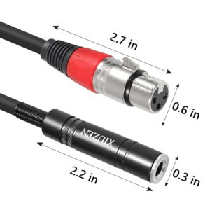 XIUZEN XLR Female to 1/4 Inch Cable, Balanced 3 Pin Female XLR to Female Quarter inch(6.35mm) TRS Stereo Jack Audio Adapter Connector Interconnect Cable -1.5 feet