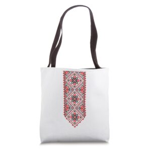 ukrainian embroidery vyshyvanka print folk ethnic ornament tote bag