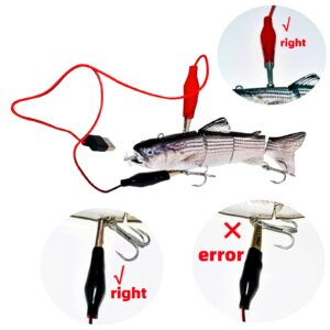 Fishing Lures Electric Lure Swimbait USB Rechargeable Bait Crankbait Automatic Swimming Lifelike Fish Fishing Tackle 5.12" (A)