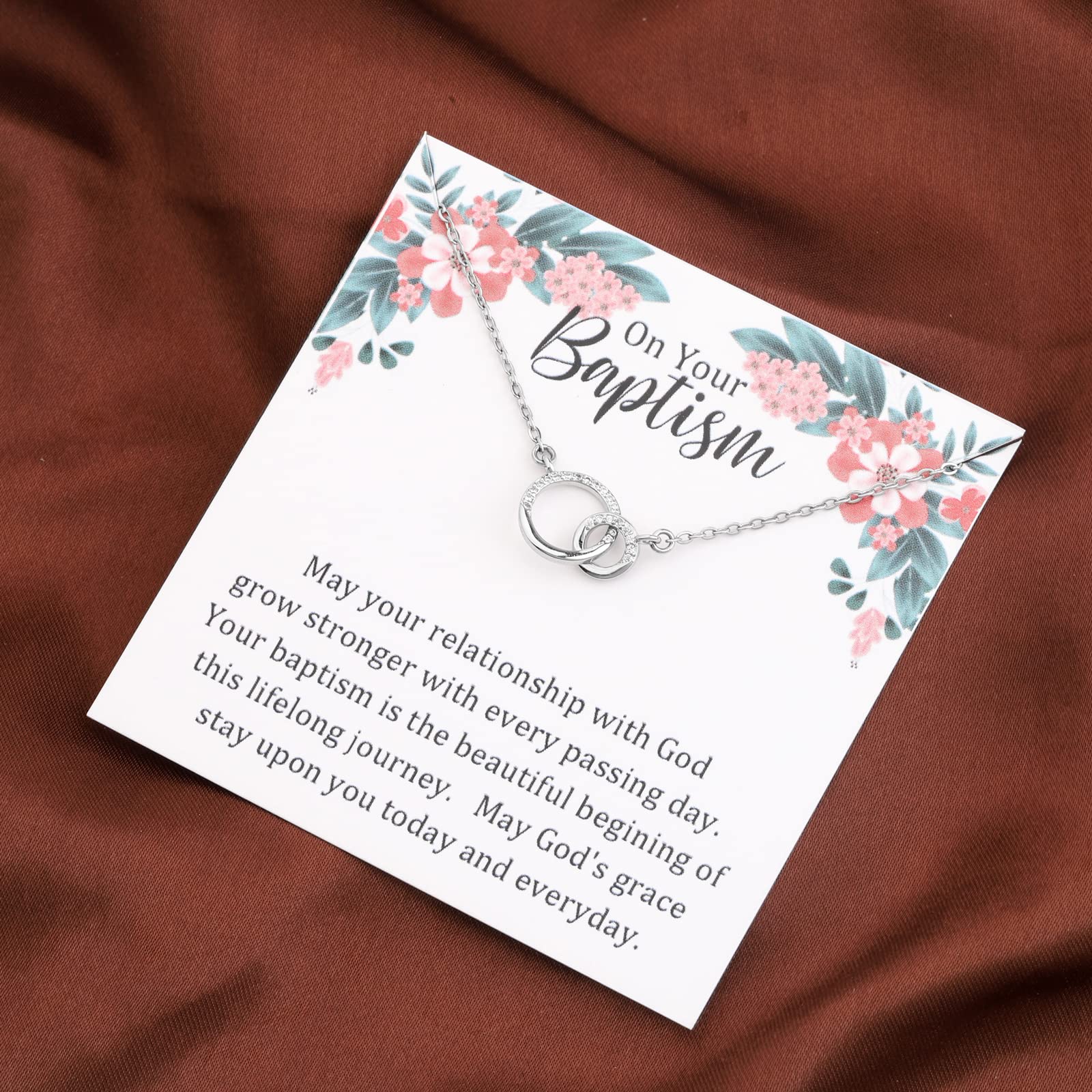 TGBJE Baptism Gifts On Your Baptism Necklace Catholic Gifts Christian Gifts Religious Gift First Communion Gifts (on your baptism)