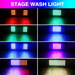 Stage Light Bar Wash Light 80W 48LEDs RGB Dj Lights Bar 2-8-12 DMX Control Auto Play Sound Activated Uplight Bar for Wedding Disco Party Stage Lighting