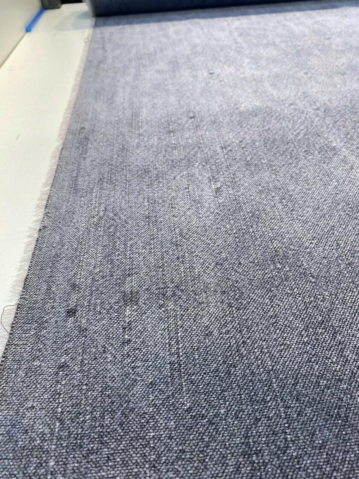 Affordable Home Fabrics Calvin Linen Denim Blue Italian Upholstery Fabric by The Yard