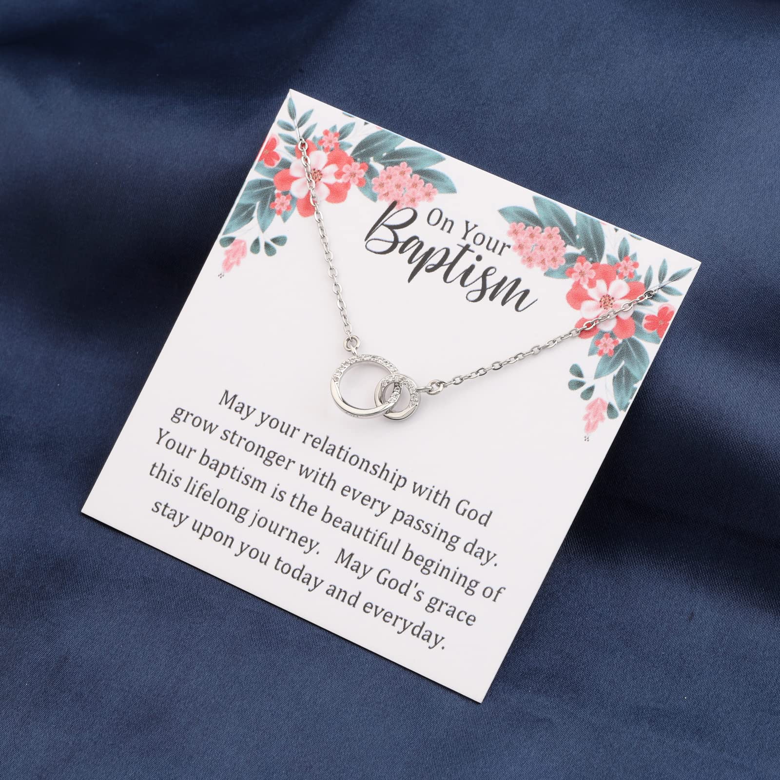 TGBJE Baptism Gifts On Your Baptism Necklace Catholic Gifts Christian Gifts Religious Gift First Communion Gifts (on your baptism)