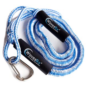 Premium Bungee Dock Line for Boats & PWC - DockingPal | Elastic Mooring Rope Stretches to Absorb Shocks & Prevent Damage to Your Watercraft | Safer Docking for Your Boat, Jet Ski, Pontoon or Kayak