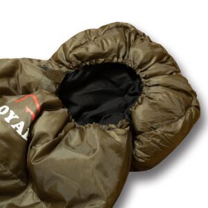 RIOYALO 0°F 0 Degree Winter Sleeping Bags for Adults Cold Weather | Grand-Teton Big and Tall Mummy Sleeping Bag w Compression Sack for Camping Hiking Backpacking | XL 90.6 in | Up to 6 ft 10 in