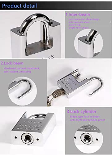 Safety Bicycle Chain Lock, Motorcycle Lock, Cannot Be Cut with Bolt Cutters Or Hand Tools.Premium Case-Hardened Security Chain for Motorcycles, Bike, Generator, Gates ,Outdoor Furniture,, Silver