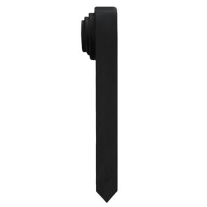 pensee men's black ties thin solid pure color 1.58" (4cm) plain slim necktie skinny ties for men