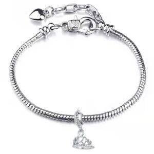 Chili Jewelry Women Queen Crown Charm for Mother Wife Compatible With Pandora Charms Bracelets