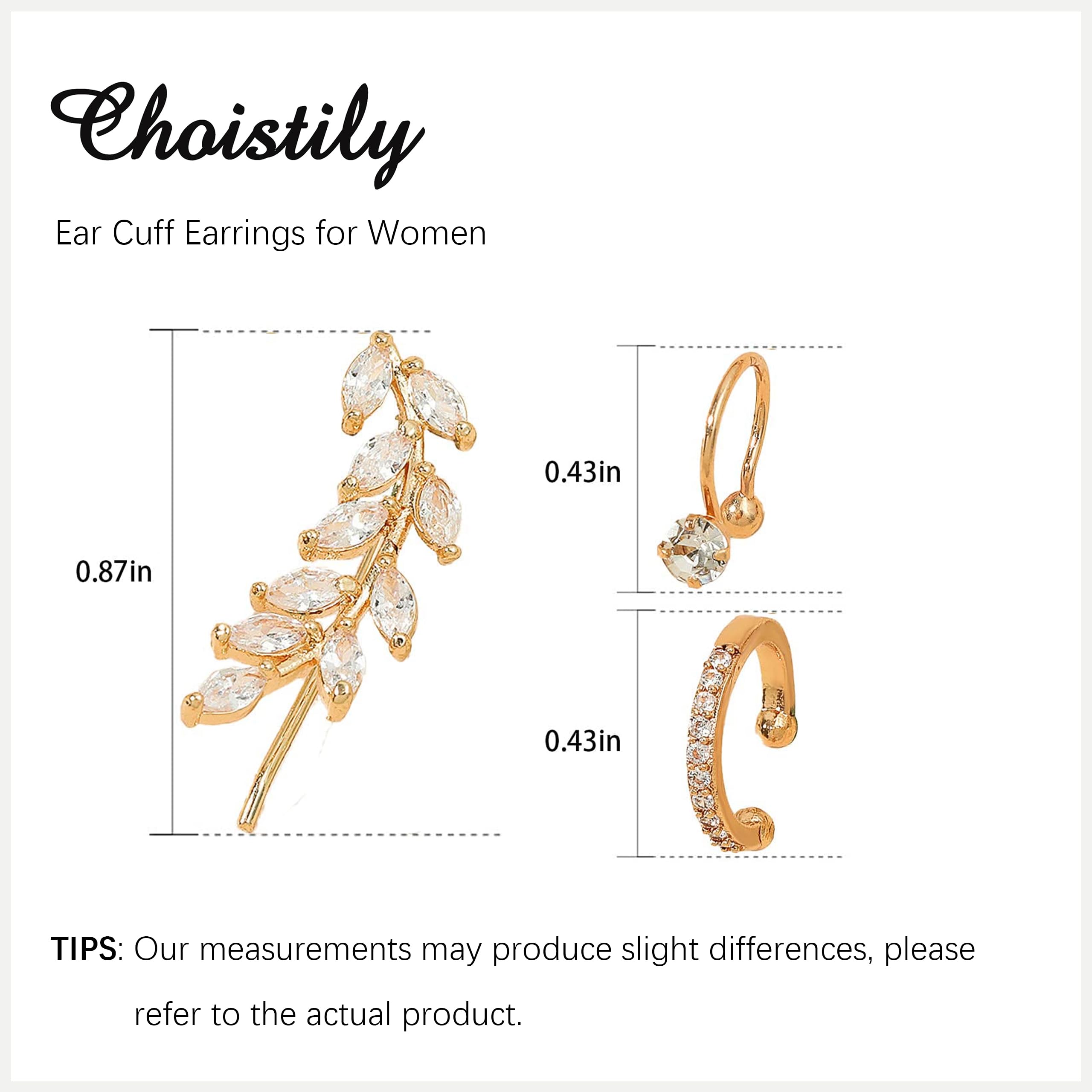 Ear Cuffs Non Piercing Ear Cuff Earrings for Women Trendy Stuff Ear Cuffs Earrings Cartilage Earring Jewelry Christmas Gift Stocking Stuffers for Women