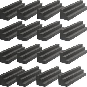 Bass Traps 16 Pack 12" X 3" X 3" Corner Acoustic Foam Panels, Acoustic Bass Trap Corner Block, Sound Absorbing Foam for Studio, Home or Theater