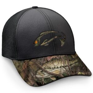 Fishouflage Thunder Bay Trucker Snapback Cap | Men's Outdoor Fishing Hat | Bass