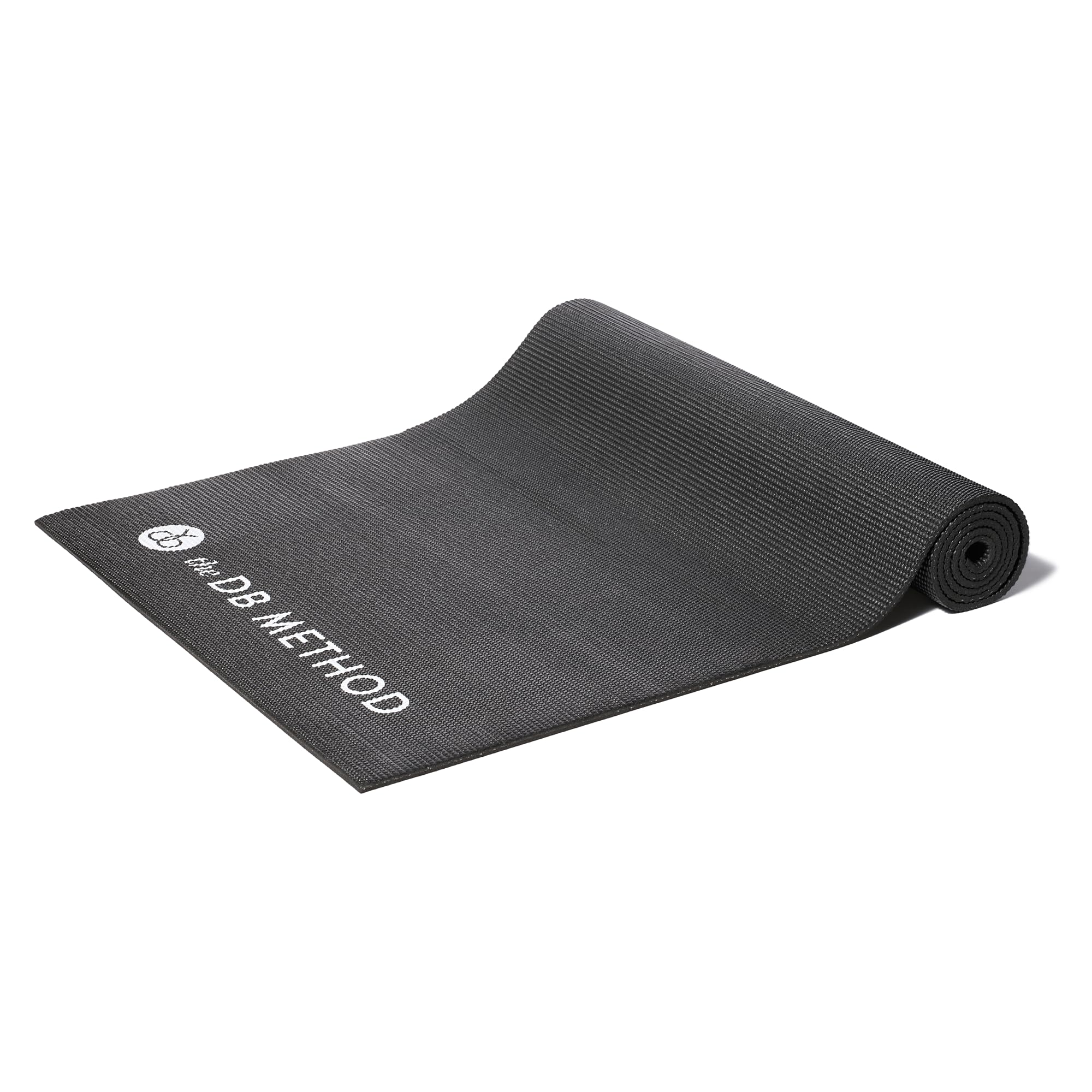 The DB Method Machine Yoga Mat for Home Gym Exercise Equipment Machine Stability, Non Slip Indoor Mat for Pilates, Stretching, Fitness, Bike or Squat Machine Floor Protector Mats, Black