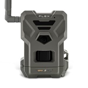 SPYPOINT Flex Cellular Trail Camera - Dual-Sim LTE,1080p Videos, 33MP Photos,Night Vision 4 LED Infrared Flash, 100'Detection Range,0.3S Trigger Speed,GPS Enabled,Cell Cameras for Hunting-for USA only