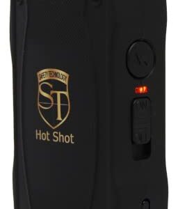 Hot Shot 90 MIL Stun Gun Black with Battery Meter and Flashlight