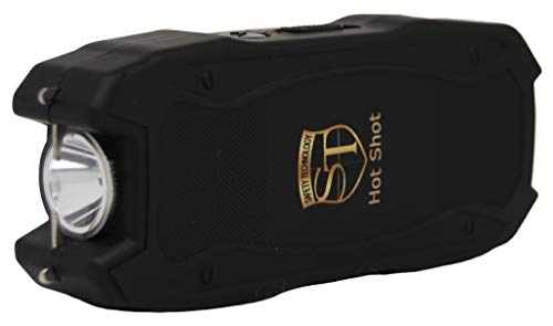 Hot Shot 90 MIL Stun Gun Black with Battery Meter and Flashlight