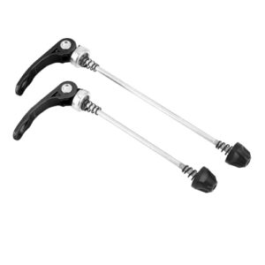 Jiawu Quick Release Skewer, High Strength Heavy Duty Quick Release Skewer Set CNC Machined for Road(Black)