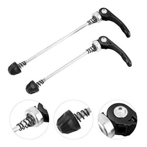 Jiawu Quick Release Skewer, High Strength Heavy Duty Quick Release Skewer Set CNC Machined for Road(Black)