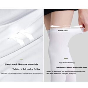 DAISHA Summer Sun Protection Golf Socks UPF 50+,Ice Silk Breathable Cool Long Thigh High Stirrup Socks for Daily Wear,Multi-Sports.