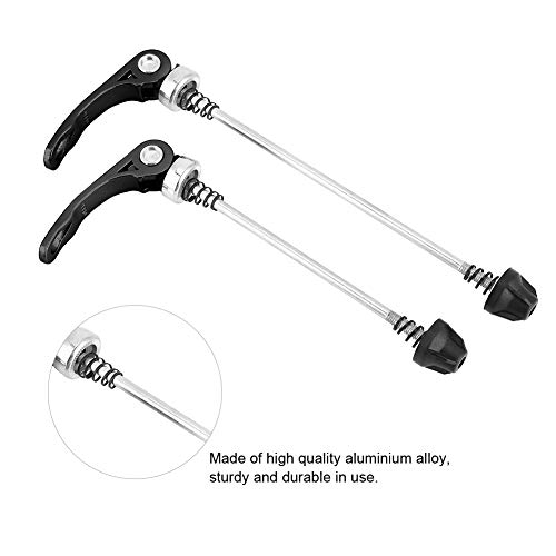 Jiawu Quick Release Skewer, High Strength Heavy Duty Quick Release Skewer Set CNC Machined for Road(Black)