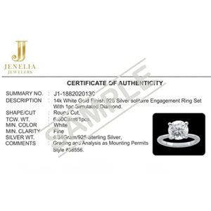 Jenelia Jewelers 2.60 CT Marquise Cut Solitaire Diamond Engagement Wedding Ring for Women Solid 925 Sterling Silver Cubic Zirconia Cz Jewelry (8)