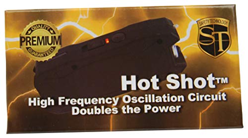 Hot Shot 90 MIL Stun Gun Black with Battery Meter and Flashlight