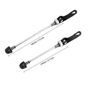 Jiawu Quick Release Skewer, High Strength Heavy Duty Quick Release Skewer Set CNC Machined for Road(Black)