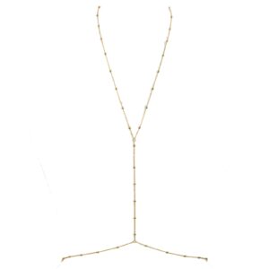 Aezlhjya Sexy Belly Chain Gold Belly Chain Waist Body Chain Gold Body Chain Necklace Sexy Bikini Body Chain for Women and Girls (Body C-05)