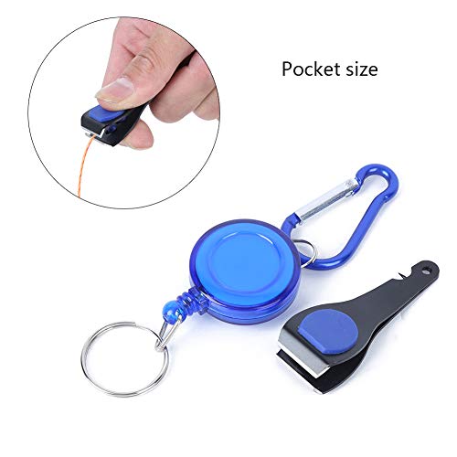 Mxzzand Fishing Line Cutter, Fish Tackle Tool Portabl Portable Fishing Line Cutter Fishing Tackle with Key Chain for Fly Fishing Accessories for Outdoor