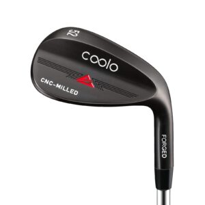 COOLO Milled Golf Wedges for High and Mid Handicappers, Men Right Handed, 52/56/60 Degree（52/56/60 Set, Black Satin）