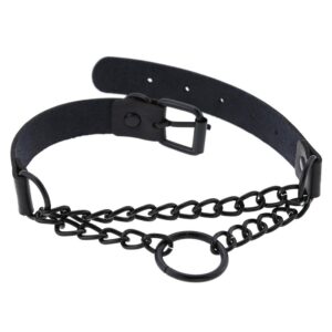 Adjustable Red Fashion Women Men Girls Boy Cool Punk Goth Leather Collar Choker Necklace