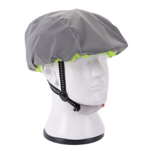 Reflective Helmet Cover – Bicycle Helmet Cover with Reflective Stripes Highly Visible Helmet Rain Waterproof Dustproof Road Bike MTB