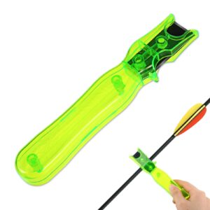 Archerest Fletch Remover, Arrow Stripper Vane, Stripping Removal Tool for Hunting Carbon Fiberglass Aluminum Feather Arrows (Green)